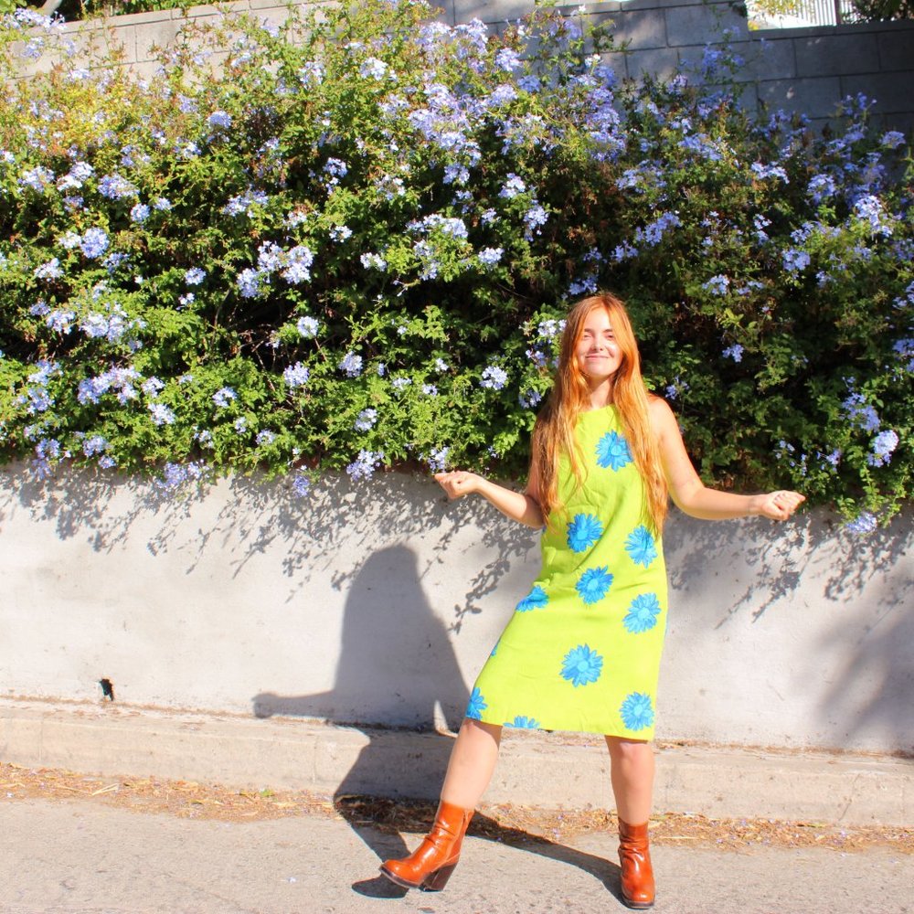 GREEN FLORAL DRESS - Picture 3 of 3